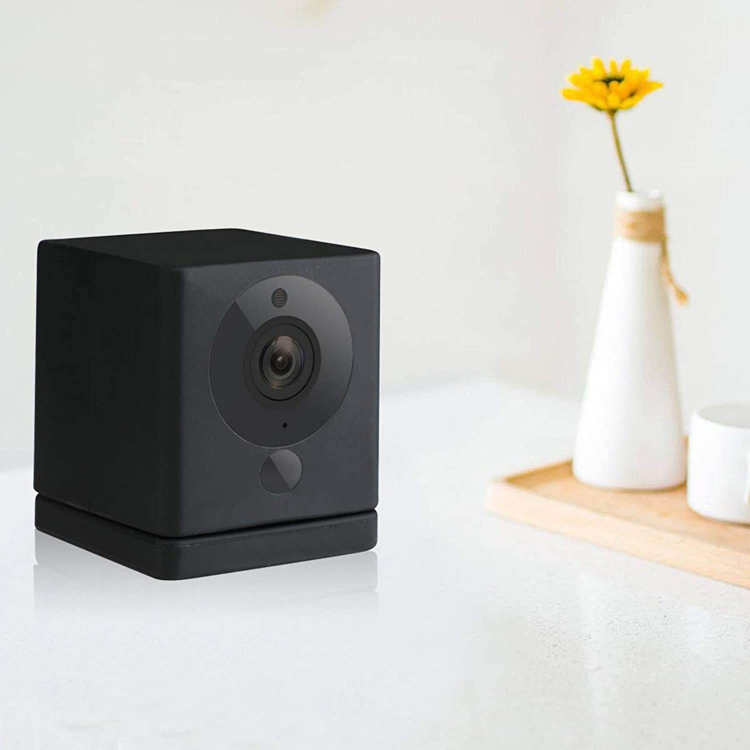 Meffort Inc Silicone Skin Case Cover Camouflage Disguise Skins Cover Compatible for Wyze Cam & Wyze Cam V2 - Black (2 Pack)