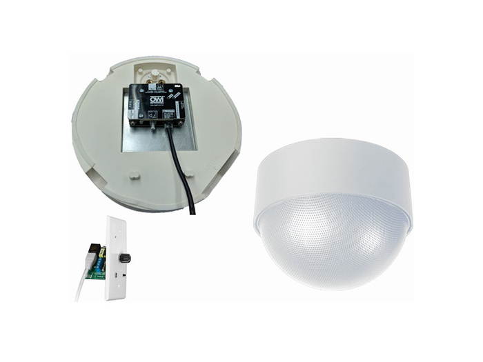 5in 5 Way NEPTUNE Amplified Pendant Speaker with Non-Amplified Speaker/Bluetooth Volume Control/80Hz-20kHz/White