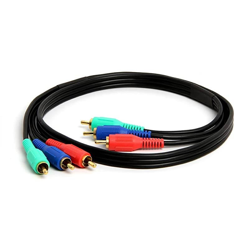 3RCA Male to 3RCA Male RGB Component Video Cable for HDTV 3 Feet
