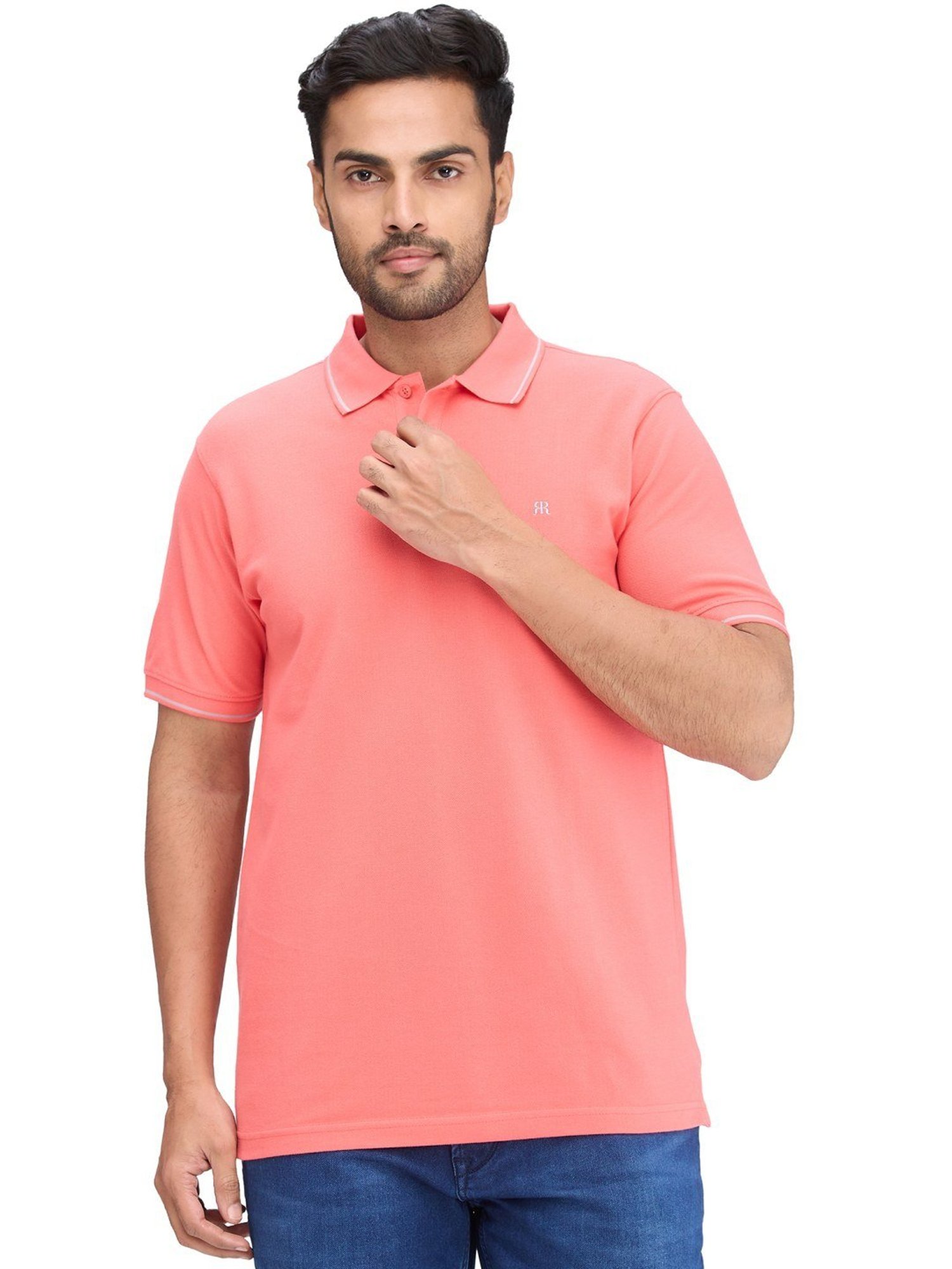 Raymond Pink Slim Fit Polo T-Shirt