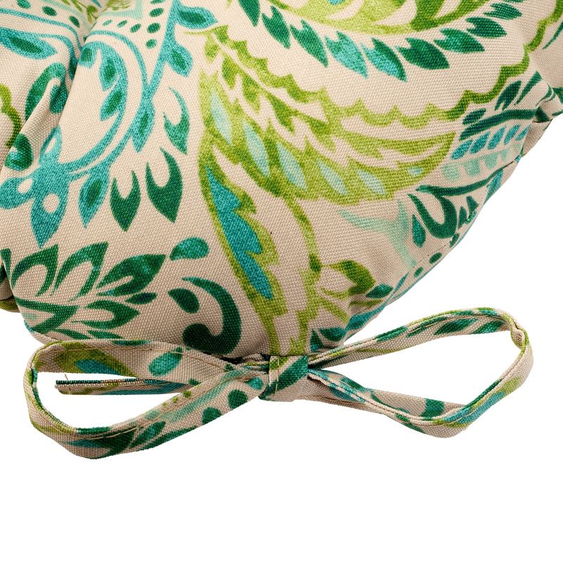 Rolston 2pc Indoor/Outdoor Tufted Seat Cushion Set Tan Paisley - Haven Way