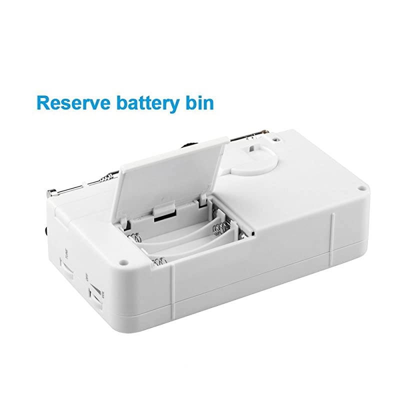 New Solar Powered Handcranked Power RadioampLED flashlightsampSirenFMAMSuitable for Hunting Patrol Daily Carrying Hole Camping Hiking Night Riding Emergency preparedness White by