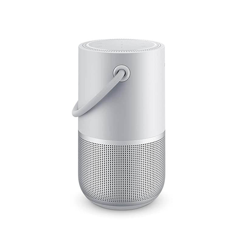 Portable Home Speaker with Alexa Voice Control Built-in, Luxe Silver Bundle with  Portable Home Speaker Charging Cradle, Silver