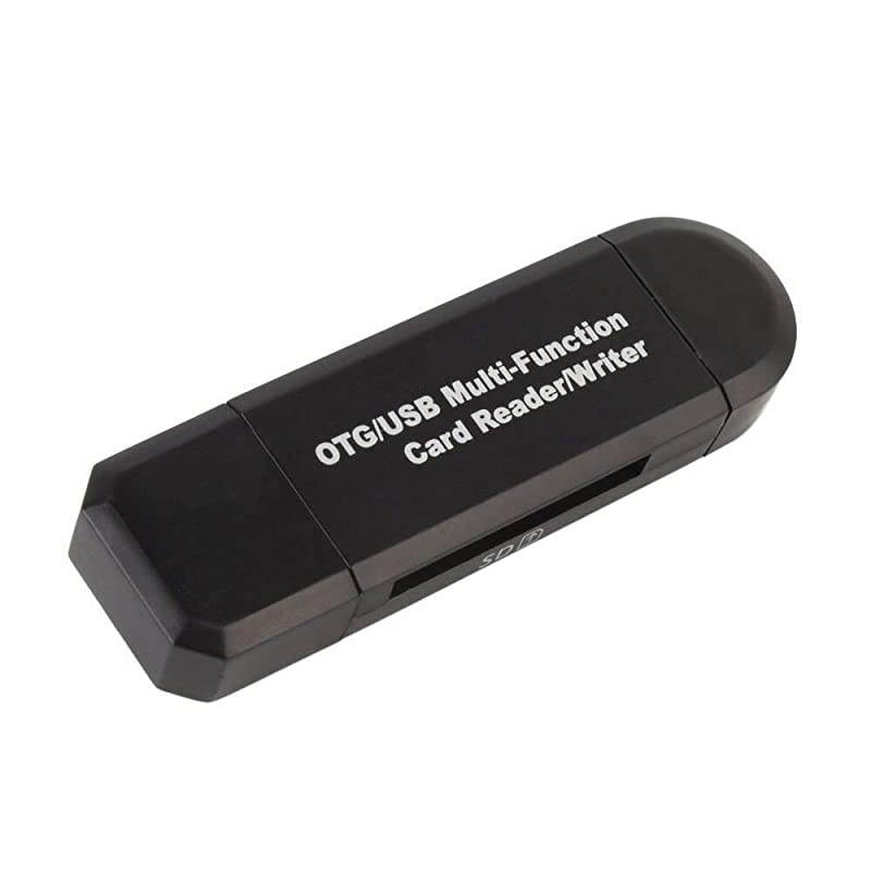 USB OTG to USB Adapter SDSD Card Reader Black30