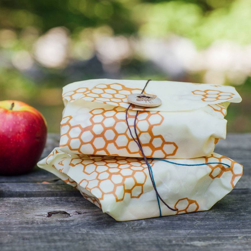 Bee's Wrap Sandwich Wrap Reusable Beeswax Food Wrap Sustainable Plastic Free Food Storage