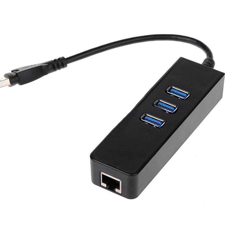 axGear USB 3.0 Hub 3 Ports USB Lan Card 10/100/1000 Gigabit Ethernet Network Adapter