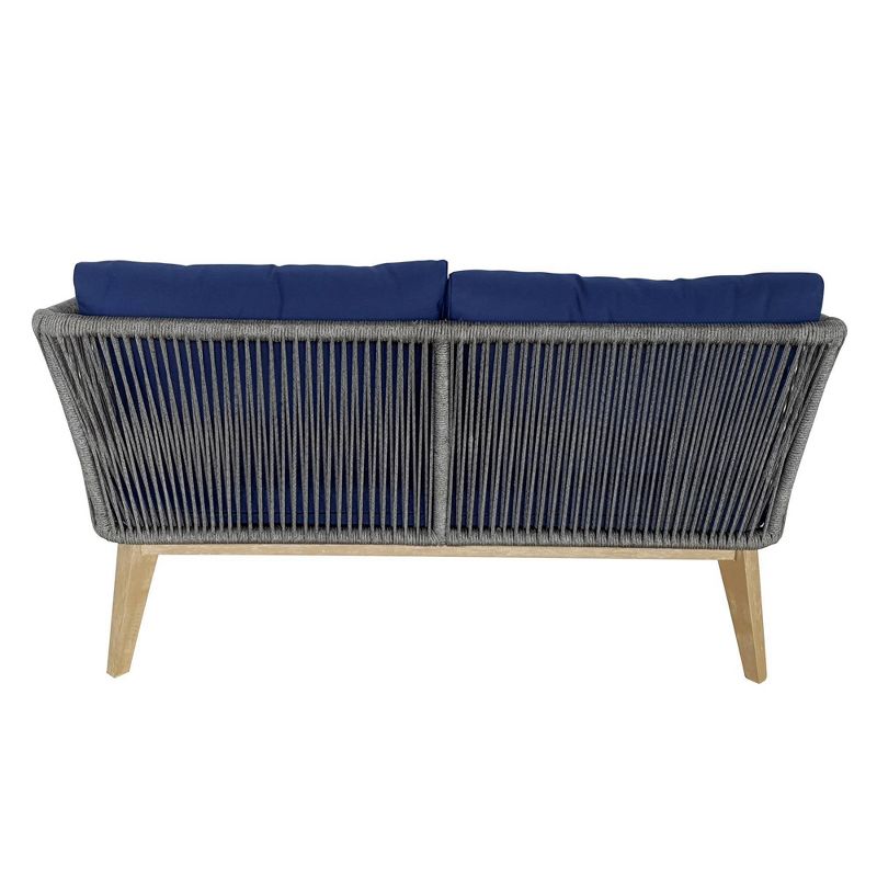 Outdoor 4pc Conversation Set with Cushions - Navy - TK Classics