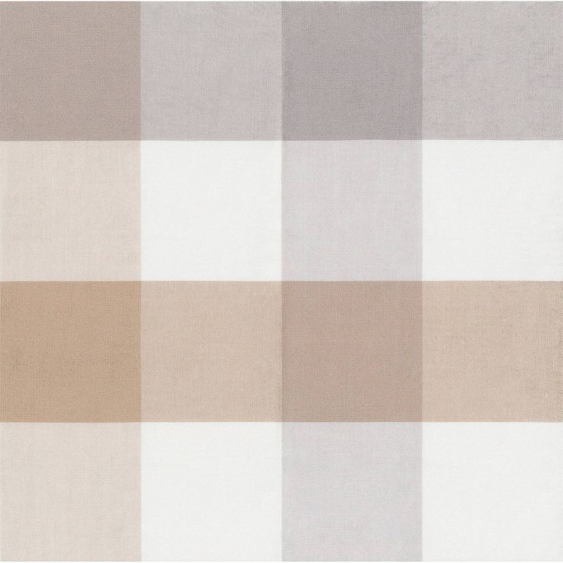 Kimberly Grant Woven Buffalo Check Dust Ruffle - Gray and Taupe