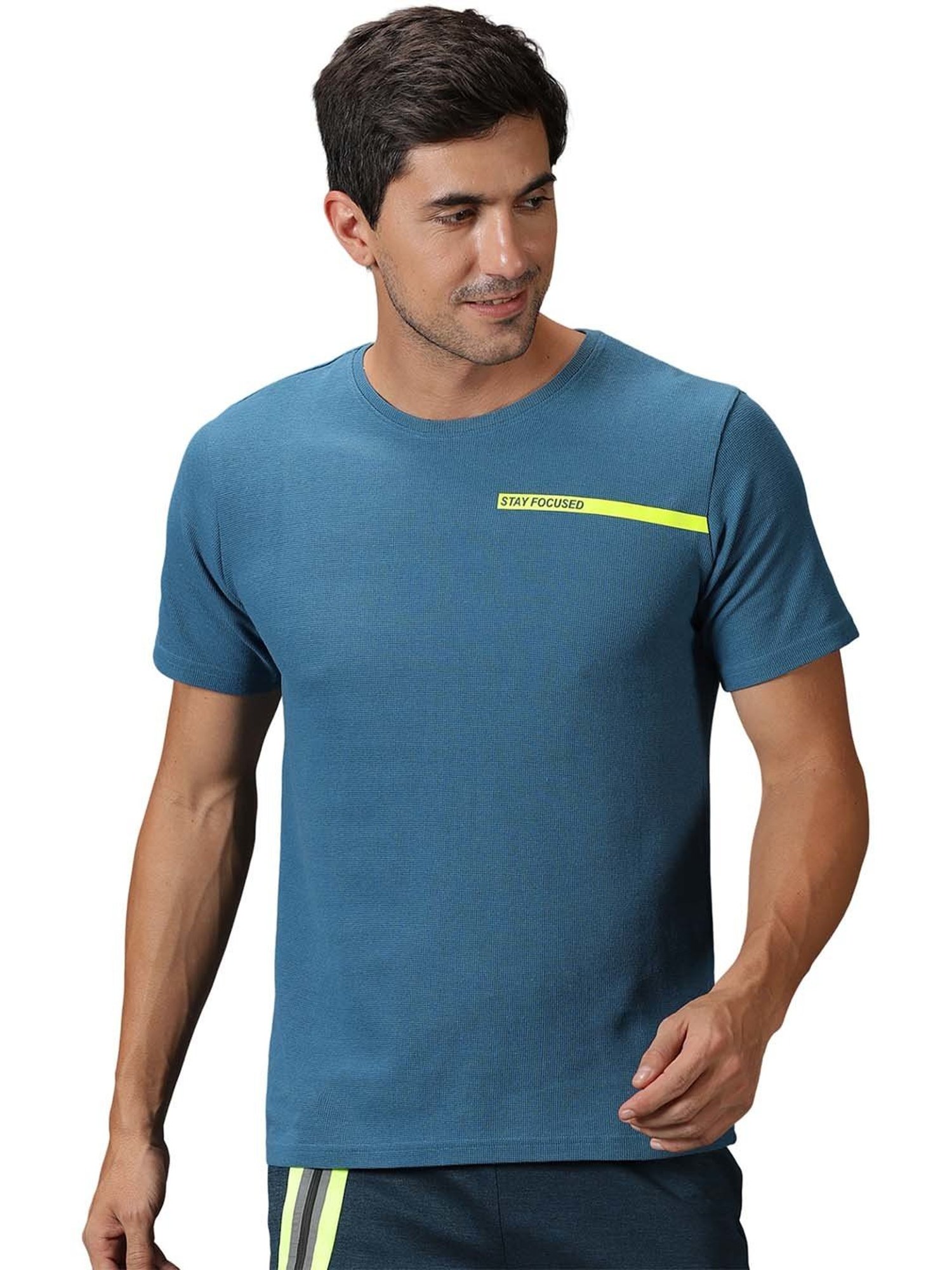 DOMIN8 Men Breathable Training Outdoor T-Shirt (Blue)