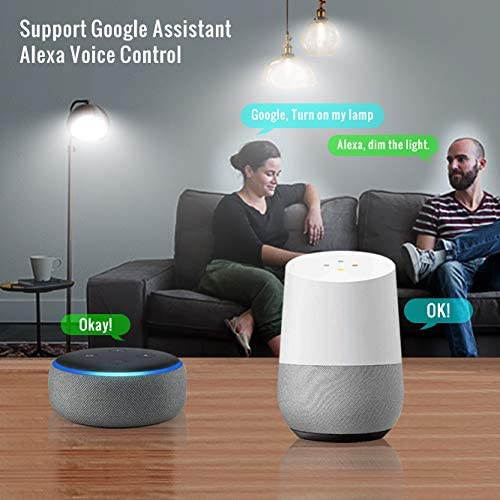 Smart Light Bulb Works with Alexa Google Home Siri Shortcut E12 Base B10/B11 WiFi-Bluetooth Candelabra LED Light Bulb Color Changing Dimmable Chandelier Light Bulbs 360 lm 35w Equivalent 4 Pack