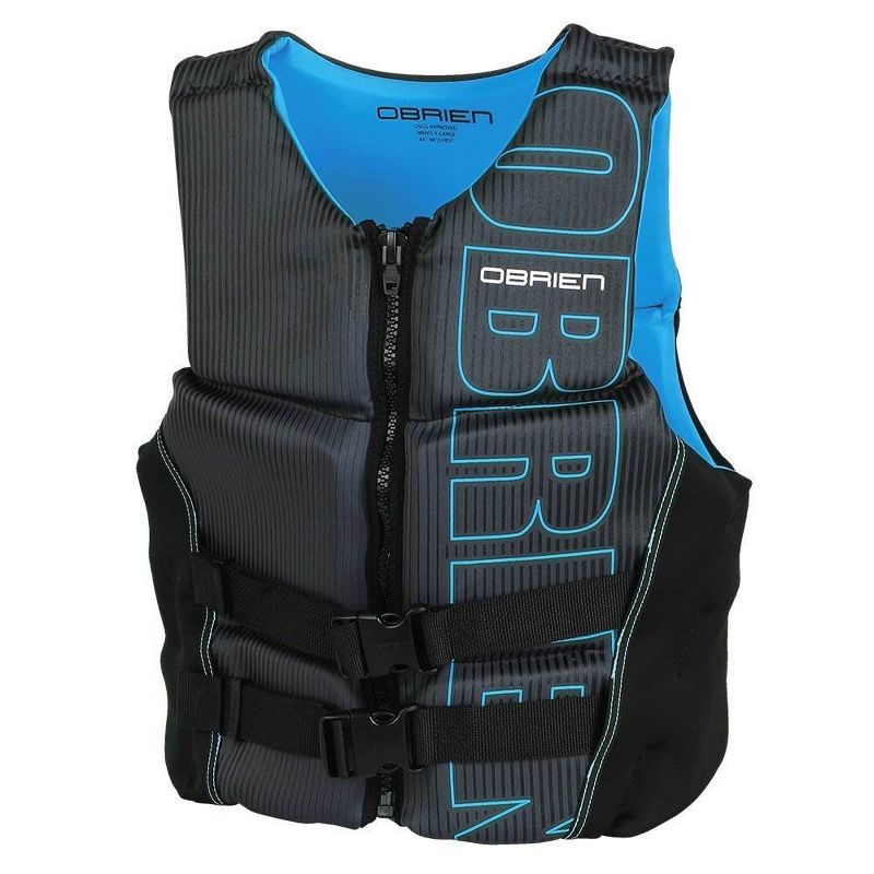 OBrien BioLite Series Men's Flex V Back Neoprene Life Vest Size S, Black/Blue