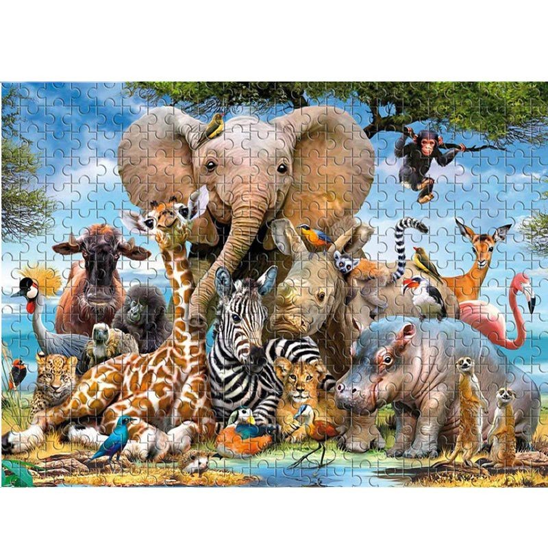50*70cm Adult Puzzle 1000 Pcs Jigsaw Puzzle Animals Landscape Assembling Picture Paper Puzzle Educational Toys For Kids Adults