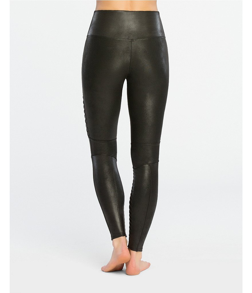 Spanx Faux-Leather Moto Leggings