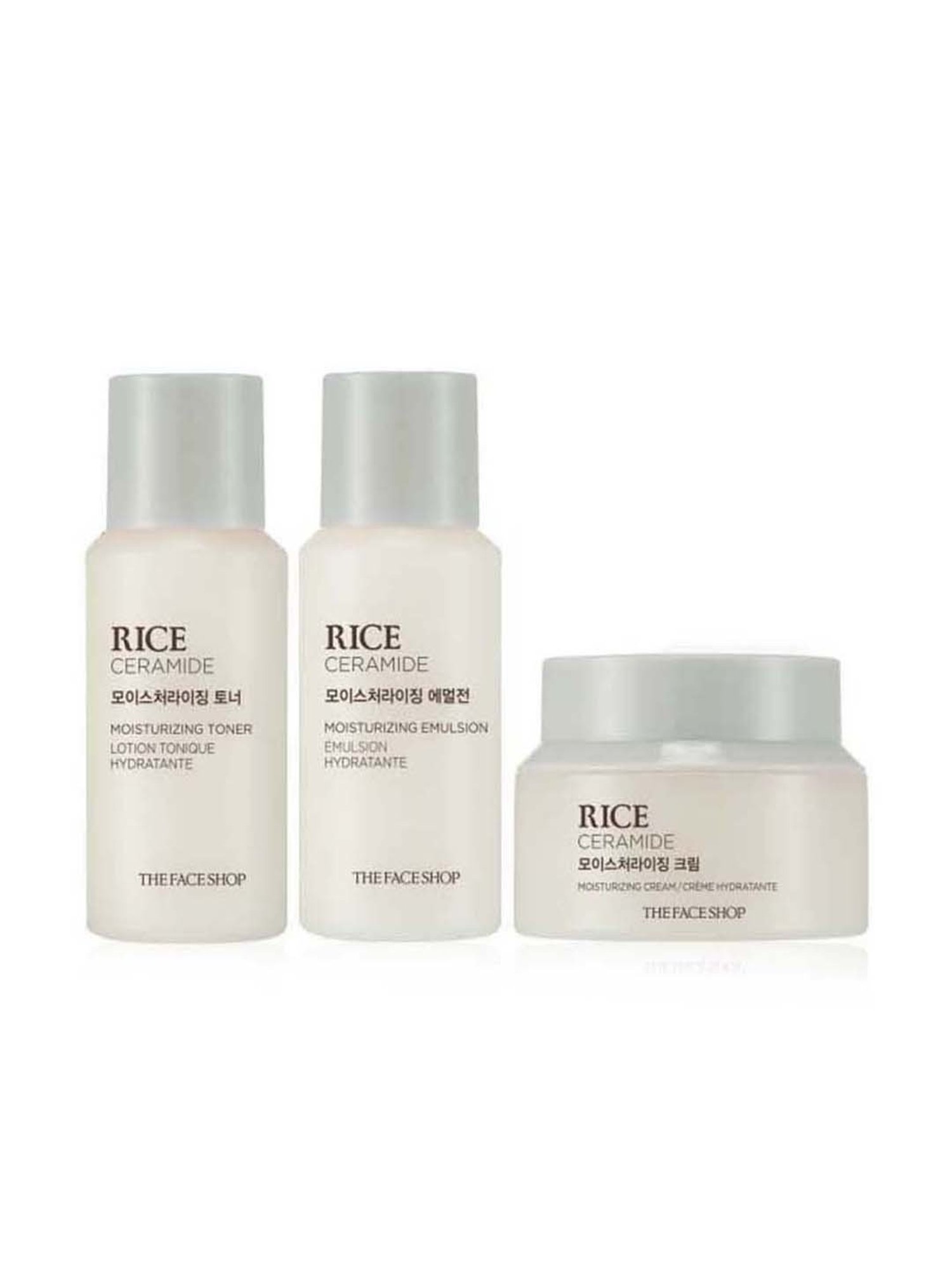 The Face Shop Rice & Ceramide Moisturizing Skincare Set - 3 Pcs