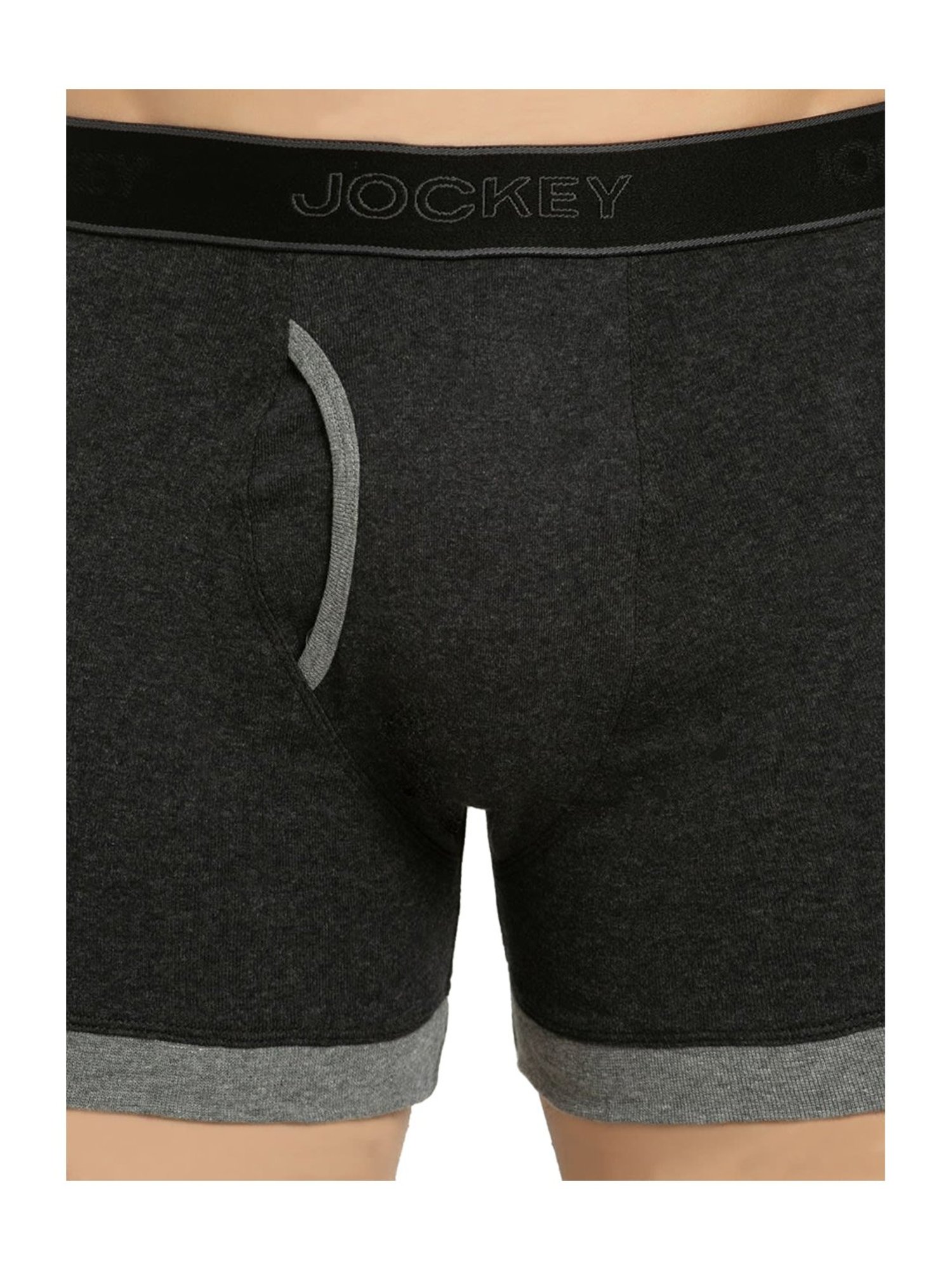 Jockey 1017 Black Super Combed Cotton Rib Boxer Briefs with Stay Fresh Properties - Pack of 2
