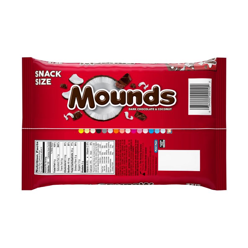 Mounds Dark Chocolate Snack Sized Bars - 11.3oz