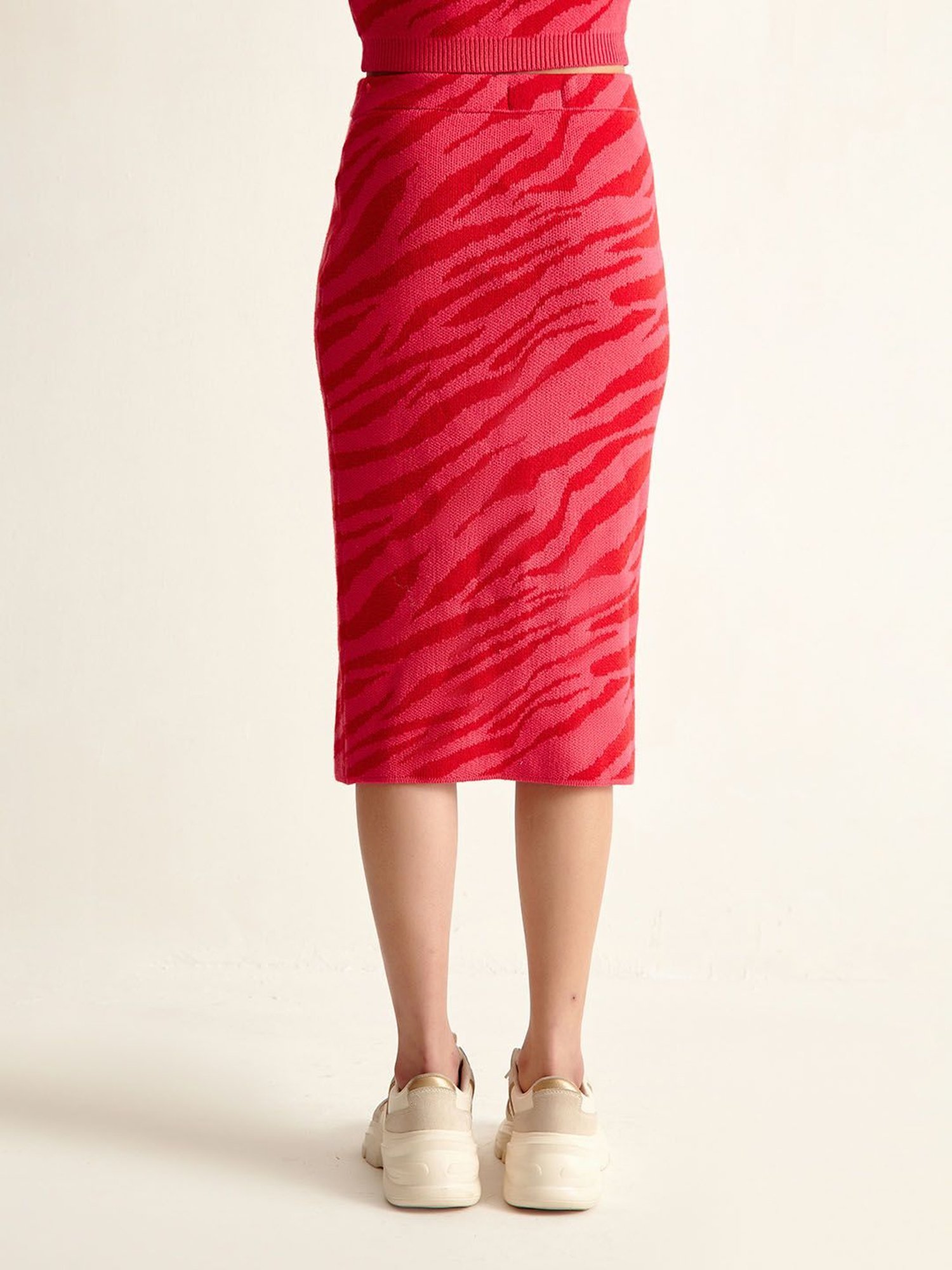 Cover Story Pink Animal Print Skirt