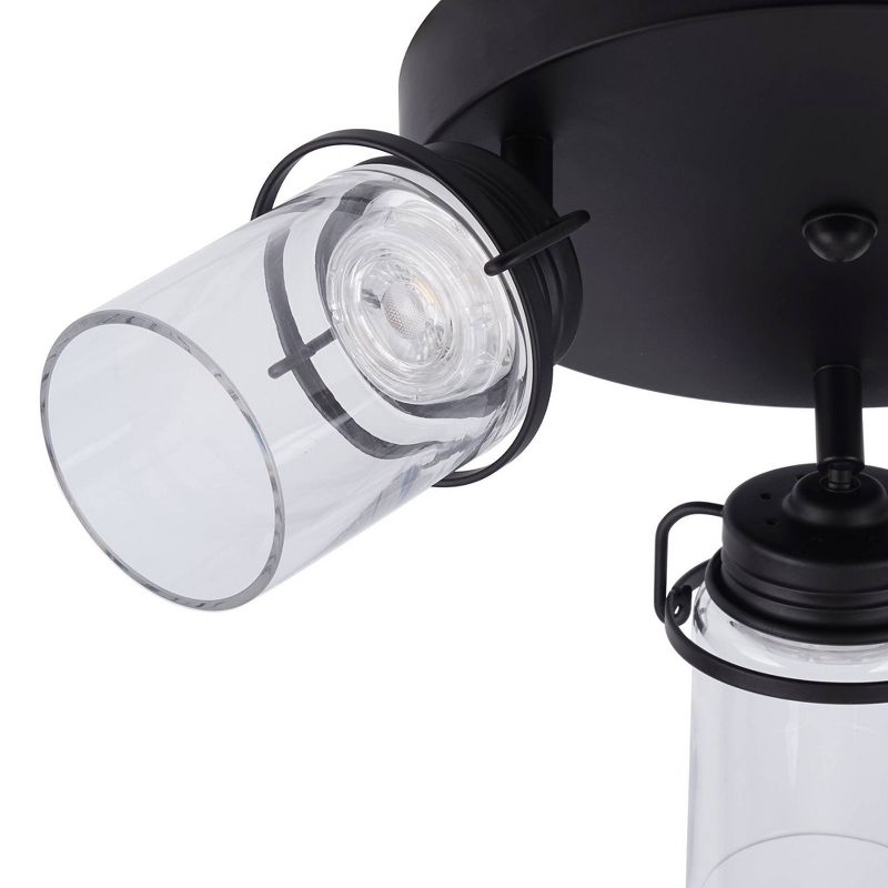 11" 3-Light LED Integrated Round Track Lighting Kit Black - Cresswell Lighting