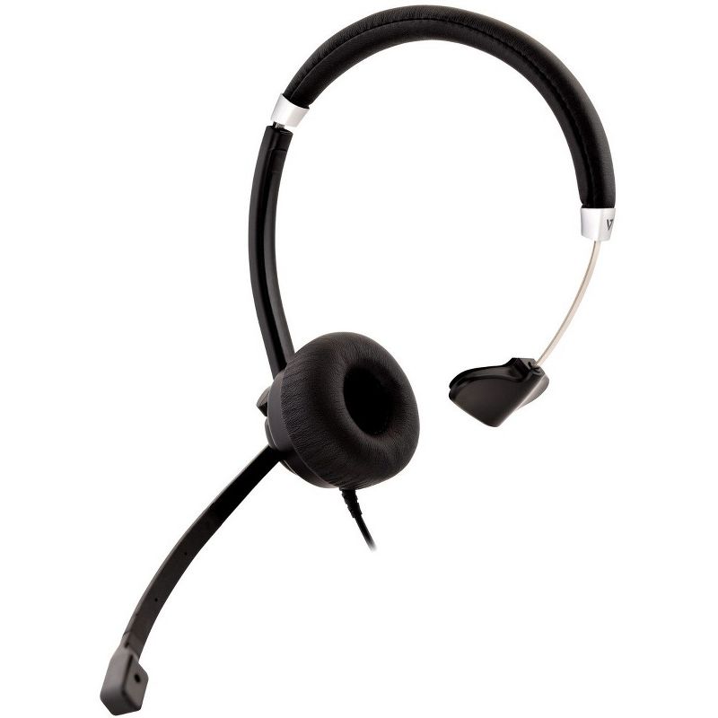 V7 Deluxe Headset - Mono - Mini-phone - Wired - 31.50 Hz - 20 kHz - Over-the-head - Monaural - Supra-aural - 5.91 ft Cable