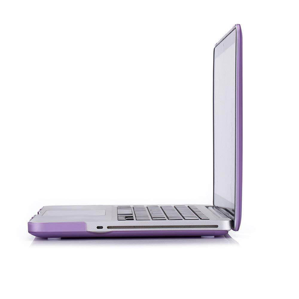 MacBook Pro 15 Case 2011/2010/2009 Release A1286, Ruban Hard Case Shell Cover and Keyboard Skin Cover for Apple MacBook Pro 15 Inch with CD-ROM - Purple