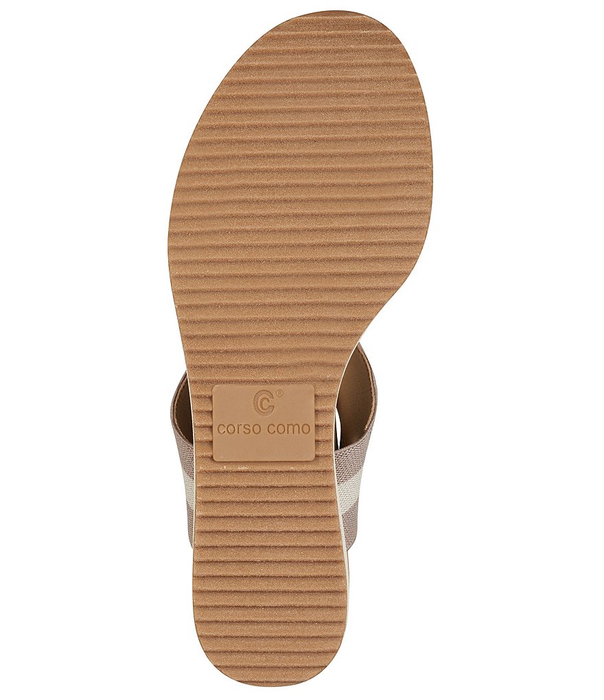 CC Corso Como Edsei Two-Tone Elastic Wedge Sandals