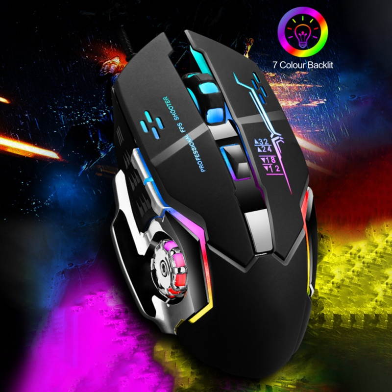 X3 Universal Wired Metal RGB Light Gaming Mouse for Desktop Computers/Laptops