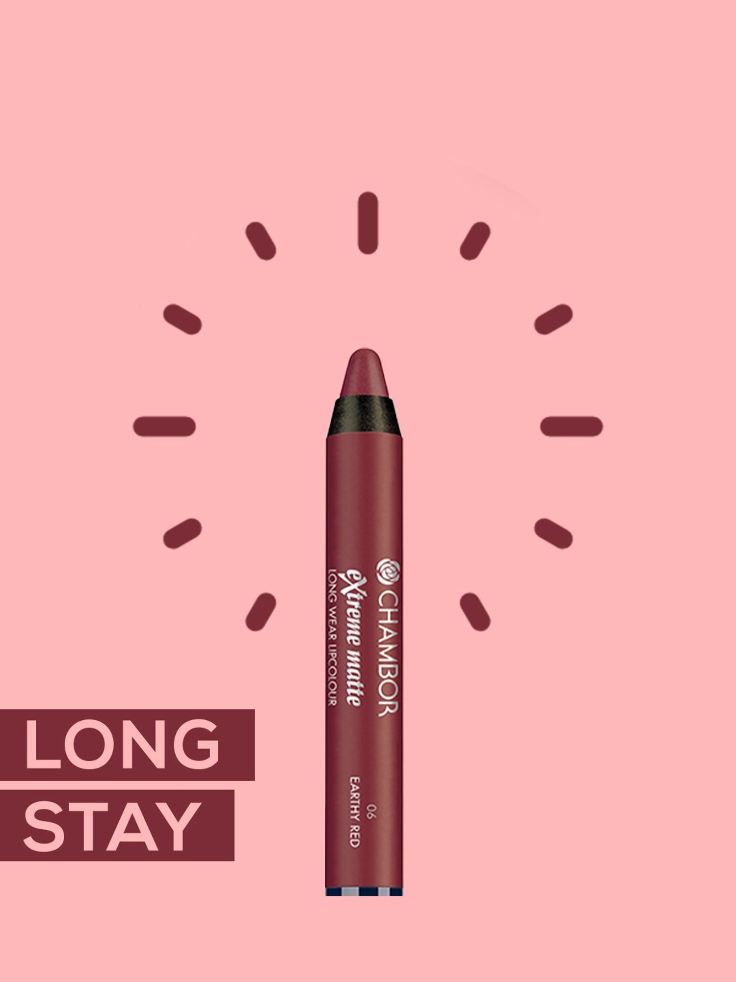 CHAMBOR Extreme Matte Long Wear Lipcolour 02 Honey Rose - 2.5 gm