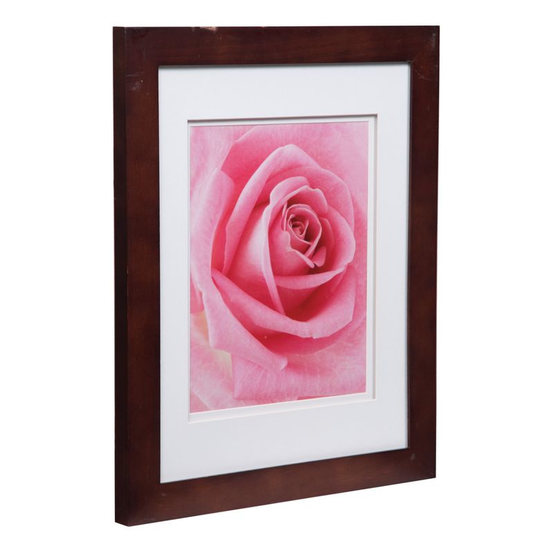 11" x 14" Wide Frame with Double Mat to 8" x 10" Walnut/White - Gallery Solutions