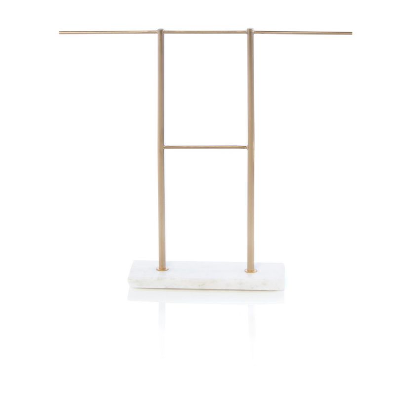 Double Bar Jewelry Stand  - Gold - Shiraleah
