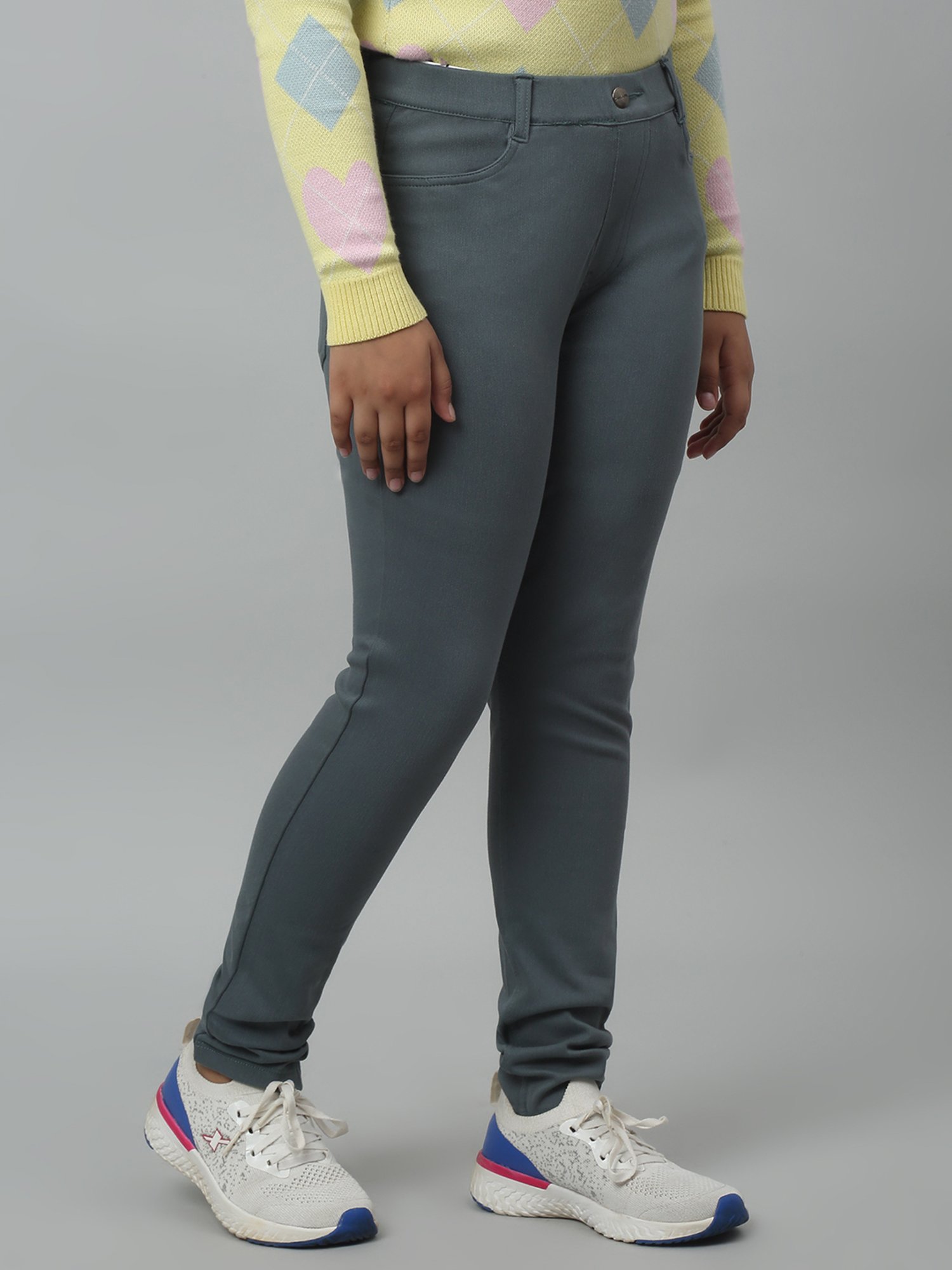 Angel & Rocket Girls Grey Solid Jeggings