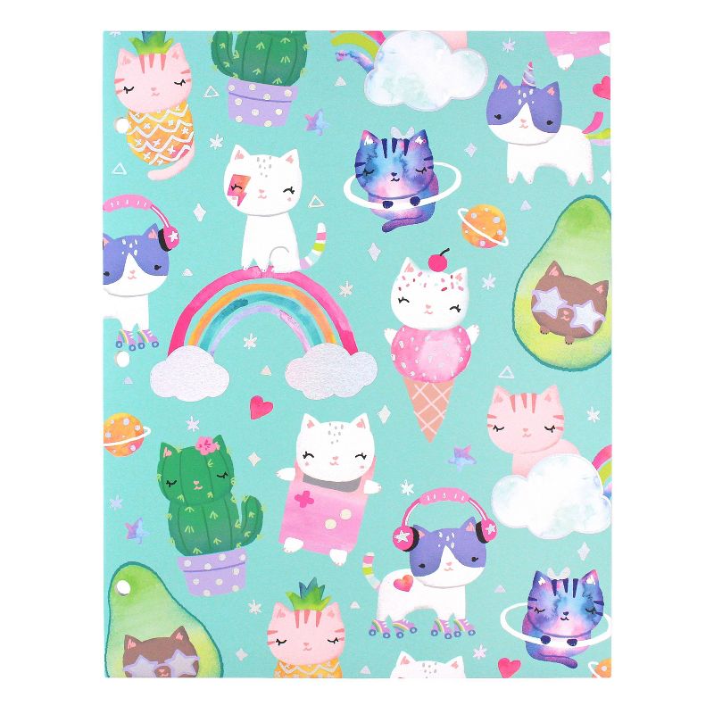 Paper Portfolio 2 Pocket Party Animals Teal - greenroom