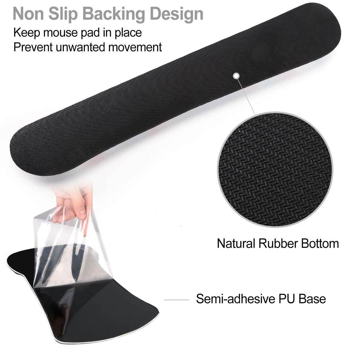 Keyboard Wrist Rest Pad Ergonomic Mouse Pad Set, ToLuLu Mouse Pad for Computer Laptop, Non Slip Mousepad Keyboard Wrist Support with Raised Memory Foam for Easy Typing Pain Relief, Cool World Map