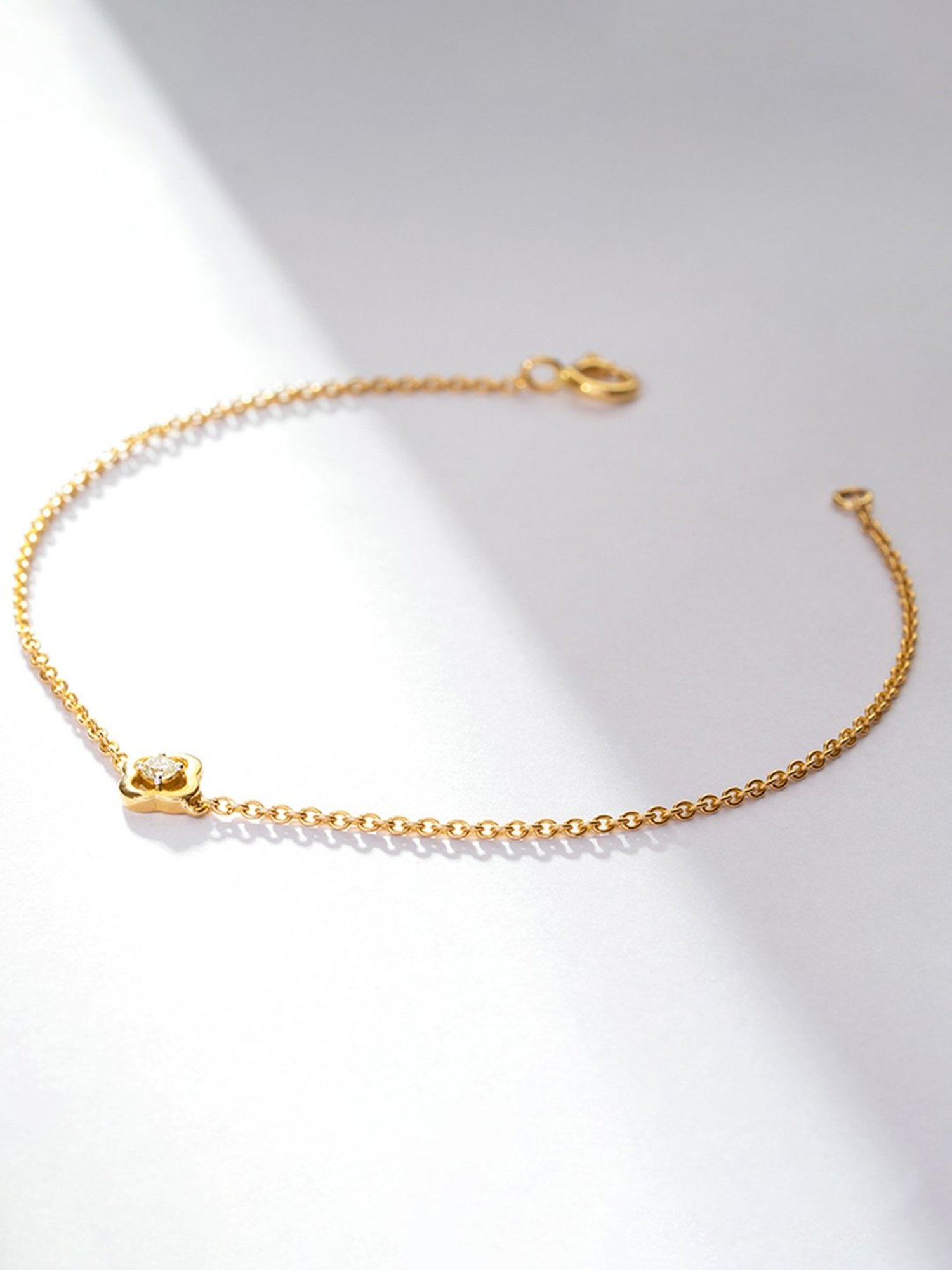 Mia by Tanishq Cupid Charm 14k Gold & Diamond Bracelet for Women