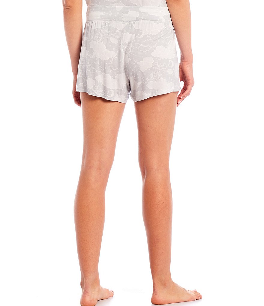 Jasmine & Ginger Cloud Print Jersey Knit Coordinating Sleep Shorts