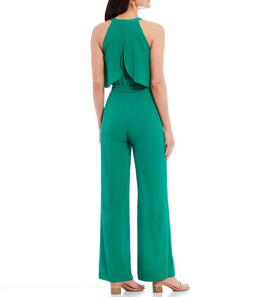 Alex Marie Celeste Halter Neck Sleeveless Flounce Jumpsuit