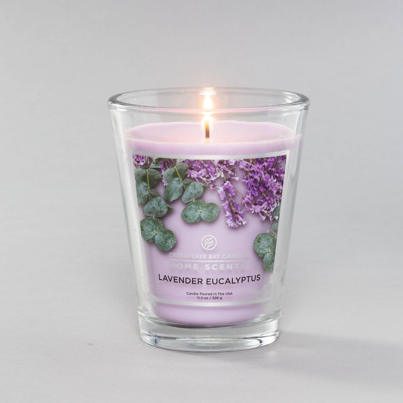 11.5oz Glass Jar Candle Lavender Eucalyptus - Home Scents by Chesapeake Bay Candle