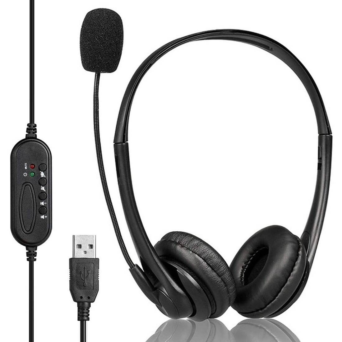 Cyber Acoustics Mono Headset and Boom Mic with PC Y-Adapter (AC-104)