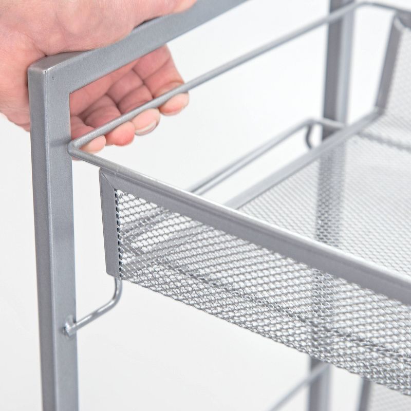 Greenway 4 Tier Mobile Storage Cart with Side Hooks