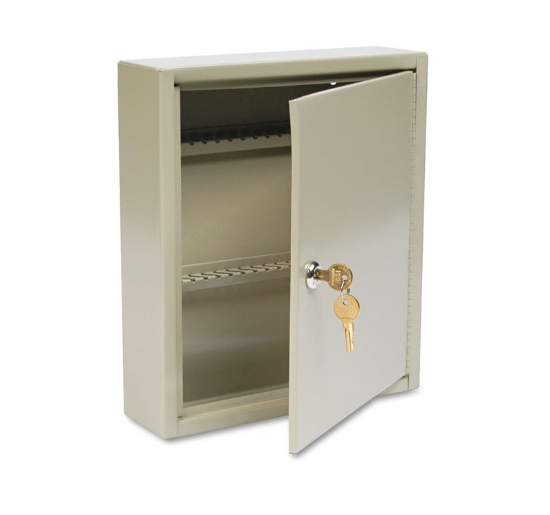 SteelMaster Uni-Tag Key Cabinet 60-Key Steel Sand 10 5/8 x 3 x 12 1/8 2019060A03