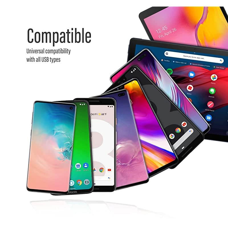 3 Port USB Desktop Charger (Edge Mounted) PowerRail Charging Station Compatible with All Phones and Tablets - 24W Power Hub Adapter (Designed for Desks, Tables and Nightstands)