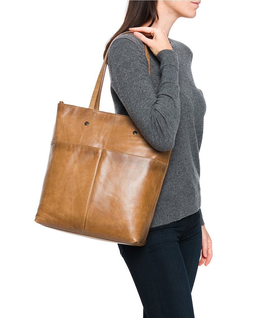 Frye Melissa Simple Italian Leather Zip Tote Bag