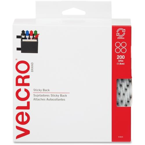 Velcro Brand Adhesive,Hook and Loop,Wh 91824