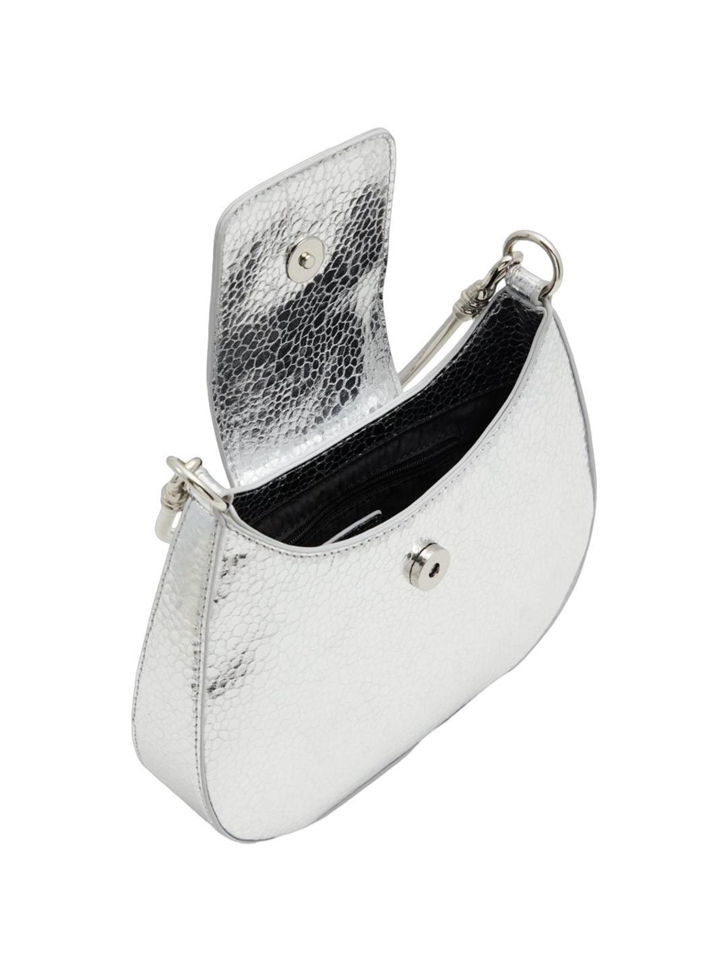Call It Spring Silver Solid Shoulder Handbag