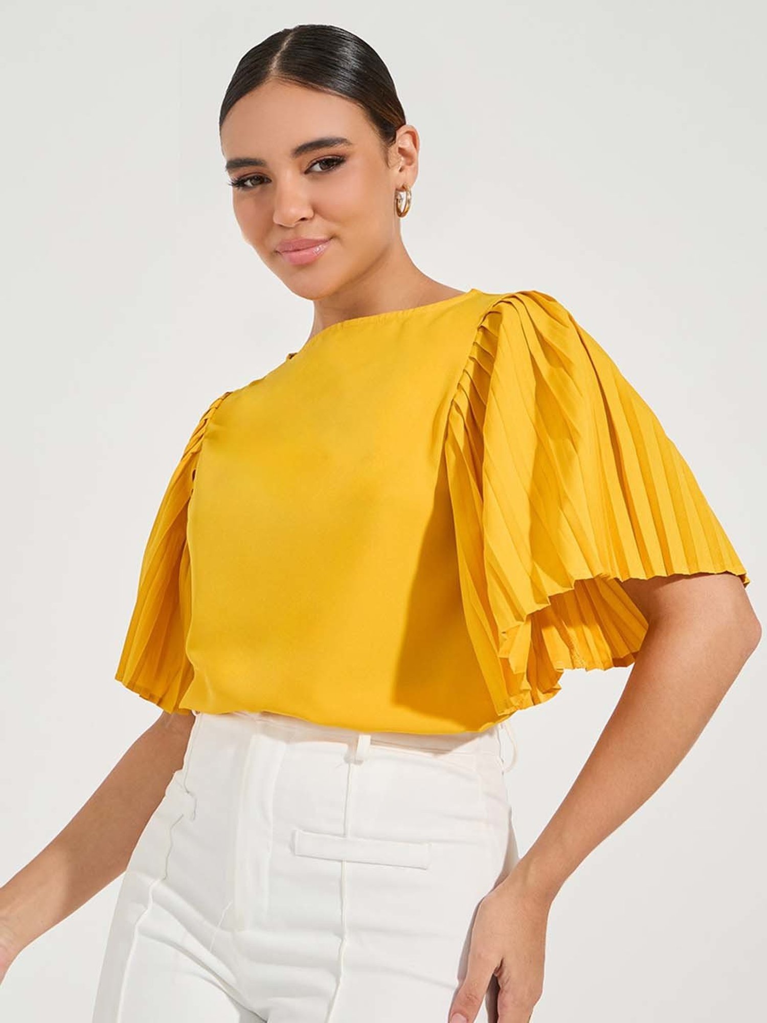 Styli Yellow Regular Fit Top