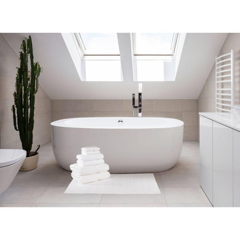 7pk Circle Design Turkish Towel Set White - Linum Home Textiles