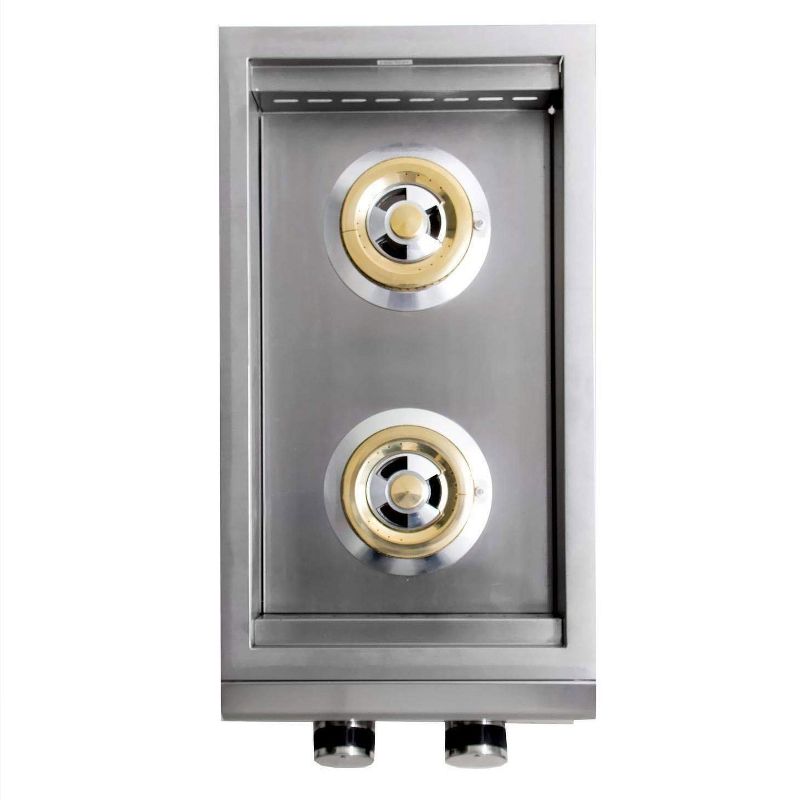 Blaze Grills 12,000 BTU Built-In Stainless Steel LTE Outdoor Double Side Burner with Drip Tray, Natural Gas