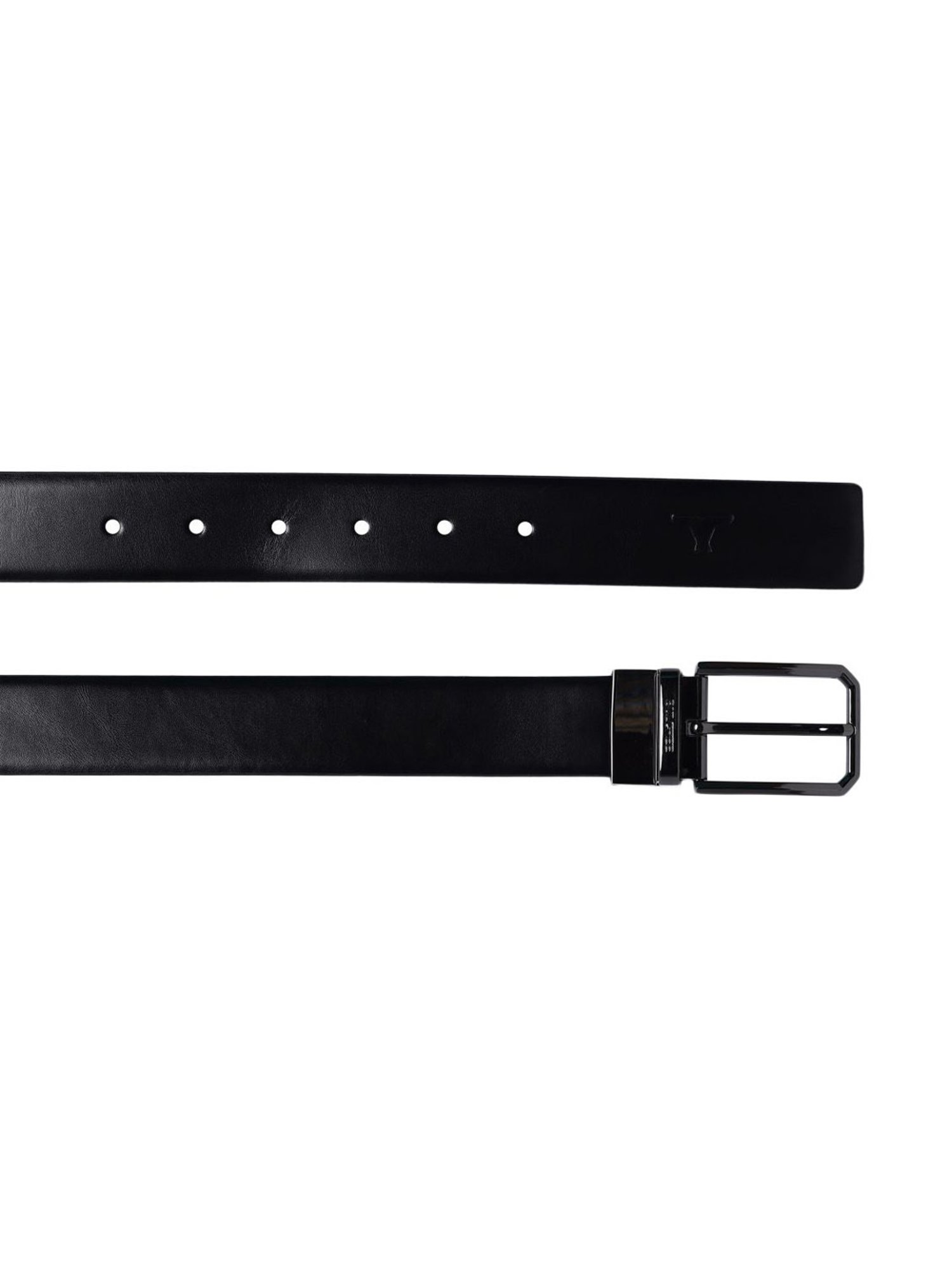 Bulchee Black & Brown Leather Solid Reversible Belt