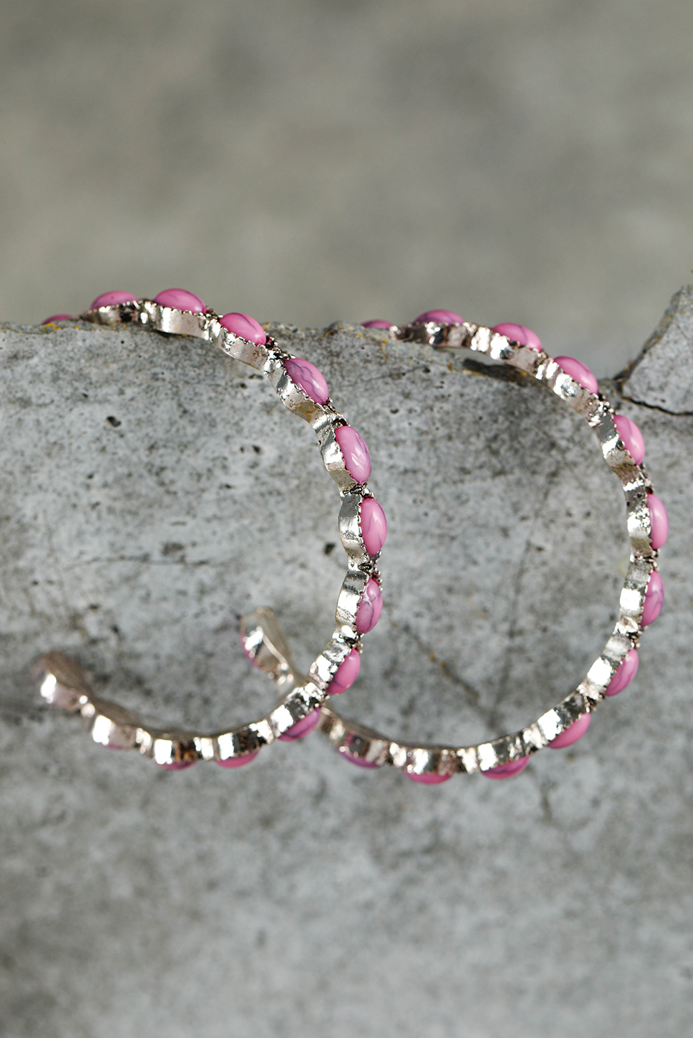 Gold Rhinestone Daisy Flowers Hoop Earrings