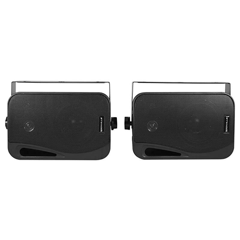 Pair  HP4S BK 4" Outdoor/Indoor Swivel Home Theater Speakers in Black