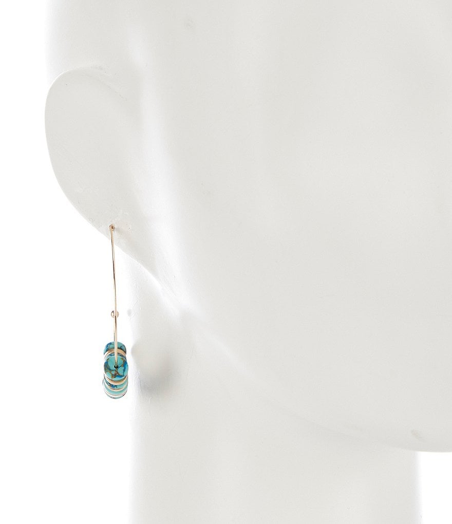 Southern Living Semi Precious Beaded Hoop Earrings